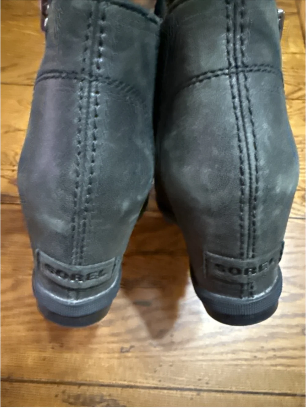 SOREL JOAN OF ARCTIC WEDGE II ZIP WP NL5362-010 Boots Sz 10 US 41 EUR Black